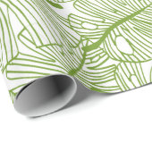 Papier Cadeau Seamless pattern Monstera leaves background. Flora (Coin rond)