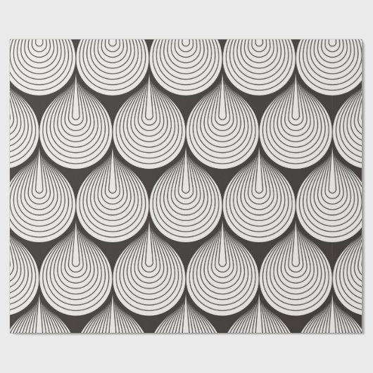 Papier Cadeau Seamless pattern. Stylish monochrome ornament. Geo (Plat)