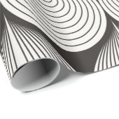 Papier Cadeau Seamless pattern. Stylish monochrome ornament. Geo (Coin rond)