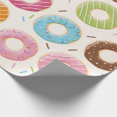 Papier Cadeau Seamless pattern with colorful tasty glossy donuts (Coin)