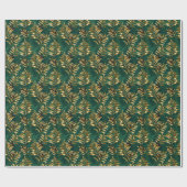 Papier Cadeau Seamless pattern with golden ferns (Plat)