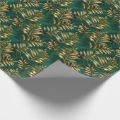 Papier Cadeau Seamless pattern with golden ferns (Coin)