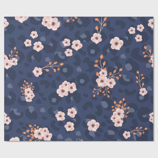 Papier Cadeau Seamless pattern with leopard skin and pink small (Plat)