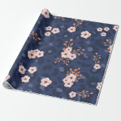 Papier Cadeau Seamless pattern with leopard skin and pink small (Déroulé)