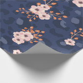 Papier Cadeau Seamless pattern with leopard skin and pink small (Coin)