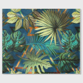Papier Cadeau Seamless pattern with tropical leaves and geometri (Plat)