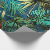 Papier Cadeau Seamless pattern with tropical leaves and geometri (Coin)