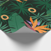 Papier Cadeau Seamless tropic pattern with strelitzia flowers an (Coin)