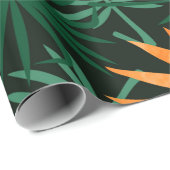 Papier Cadeau Seamless tropic pattern with strelitzia flowers an (Coin rond)