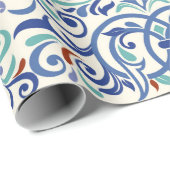 Papier Cadeau Seamless turkish colorful pattern. Endless pattern (Coin rond)