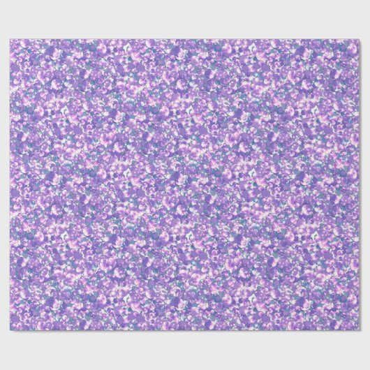 Papier Cadeau Seamless violet purple silver glittery sparkles (Plat)