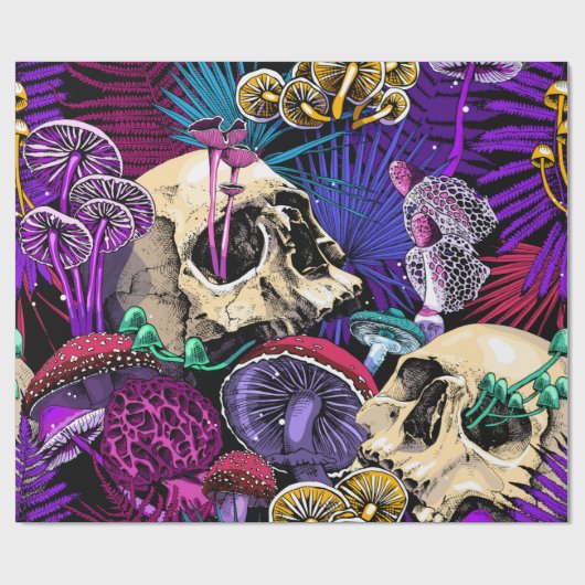 Papier Cadeau Seamless wallpaper pattern. Bright Magic Psychedel (Plat)