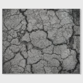 Papier Cadeau Sècheresse gris sol aride (Plat)