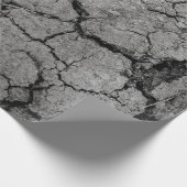 Papier Cadeau Sècheresse gris sol aride (Coin)