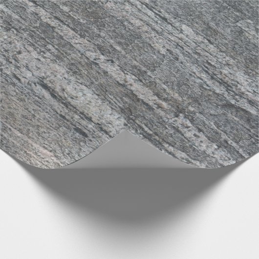 Papier Cadeau Sédiments Noir Face Rocheuse (Coin)