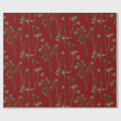 Papier Cadeau Seed Pods on a Wrapping Paper Roll (Plat)