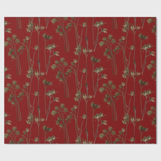 Papier Cadeau Seed Pods on a Wrapping Paper Roll (Plat)