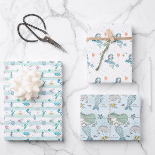 Papier cadeau Sélection de sirènes Trois