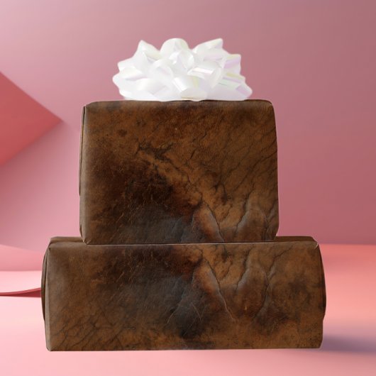 Papier Cadeau Selle Faux en cuir