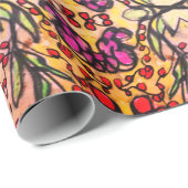 Papier Cadeau Semblable à du vitrail (Coin rond)