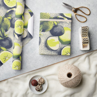 Papier Cadeau Semi-ton des fruits exotiques