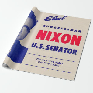 Papier Cadeau Sénateur Nixon, député vintage