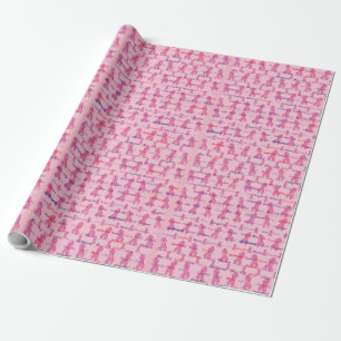Papier Cadeau Sensibilisation au cancer du ruban rose