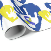 Papier Cadeau Sensibilisation au syndrome de Down (Coin rond)