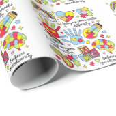 Papier Cadeau Sensibilisation sur l'autisme Embrasser la diversi (Coin rond)
