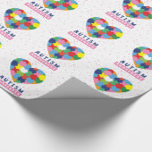 Papier Cadeau sensibilisation sur l'autisme rose (Coin)