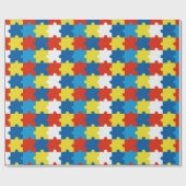 Papier Cadeau Sensibilisation sur l'autisme Spectrum Jigsaw Puzz (Plat)