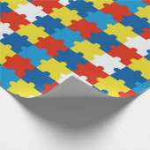 Papier Cadeau Sensibilisation sur l'autisme Spectrum Jigsaw Puzz (Coin)