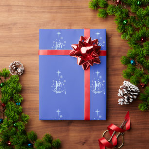 Papier Cadeau Sentiment de joie traditionnel de Noël venant du c