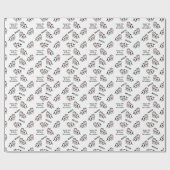 Papier Cadeau Sentiment mignon des animaux de ferme de vache noi (Plat)