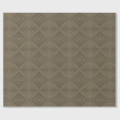 Papier Cadeau Sepia Tone Hypnotique Diamant Moderne Pop Art (Plat)