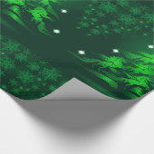 Papier Cadeau Sept Chevaux dansants Abstraits Arbre Grand Vert (Coin)