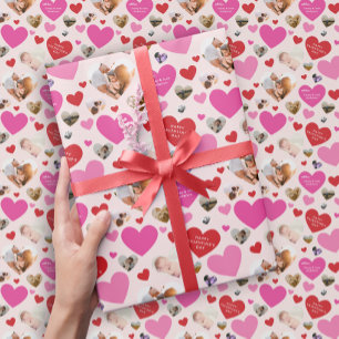 Papier Cadeau Sept Photo Saint Valentin Coeur