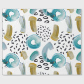 Papier Cadeau Séquences de brosse Abstraites (Plat)