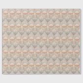 Papier Cadeau Serene Peach Floral Nouveau (Plat)