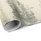 Papier Cadeau Serene Willow Tree Reflection Nature Art (11) (Coin rond)