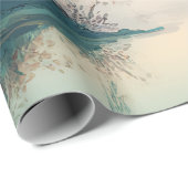 Papier Cadeau Serene Willow Tree Reflection Nature Art (3) (Coin rond)