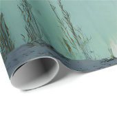 Papier Cadeau Serene Willow Tree Reflection Nature Art (4) (Coin rond)