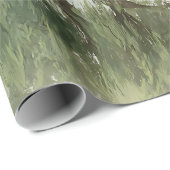 Papier Cadeau Serene Willow Tree Reflection Nature Art (5) (Coin rond)