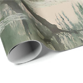 Papier Cadeau Serene Willow Tree Reflection Nature Art (7) (Coin rond)