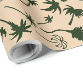Papier Cadeau Sérénité tropicale Feuilles de palmiers (Coin rond)
