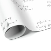 Papier Cadeau Serez-vous ma servante d'honneur ? Proposition MOH (Coin rond)