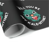 Papier Cadeau Serez-Vous Mon Kale Saint Valentin Pun Dark BG (Coin rond)