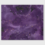 Papier Cadeau Série Conception Galaxie Violette 8 (Plat)