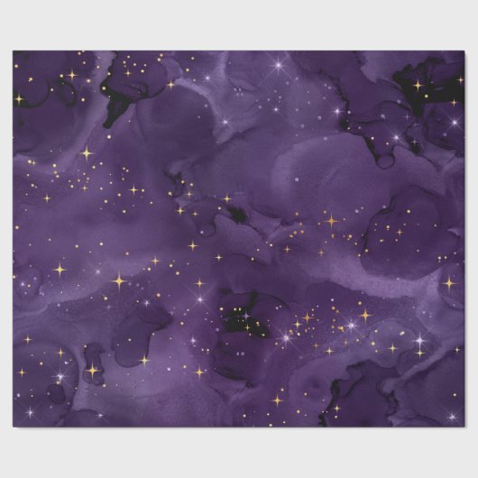 Papier Cadeau Série Conception Galaxie Violette 8 (Couture)