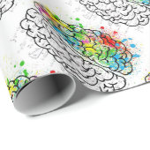 Papier Cadeau série de cerveau (Coin rond)